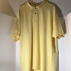 Jos.A.Bank polo short sleeve size xxl button collar yellow Y2K preppy